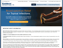 Tablet Screenshot of exelderm.com